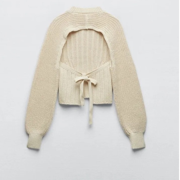 NWT- ZARA KNIT CUT OUT SWEATER - Picture 4 of 4